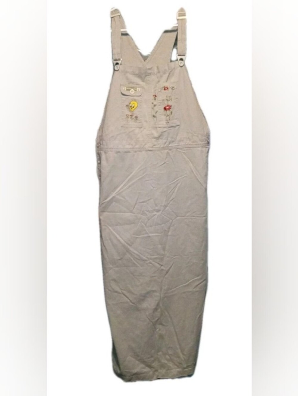 Tweety’s Garden Cargo Overall Dress Y2K Large